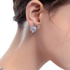 Sterling Silver Blue Stone Earrings Pi-Mart