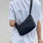 Small Casual Bag Women, Casual Simple Crossbody Bag, Nylon Wide Shoulder Strap Daily Commuter Shoulder Bag