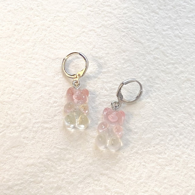 Cute Acrylic Gummy Bear Dangle Earrings Pi-Mart