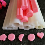 Eco-Friendly Reusable Dolphin Round Heart Shape Non-Stick Silicone Tube Soap Mold Pipe Handmade Cake Baking Tool Easy Clean 1 PC Heart Shaped Silicone Mold Tube Mold Handmade Soap Mold Candle Mold Stevvex