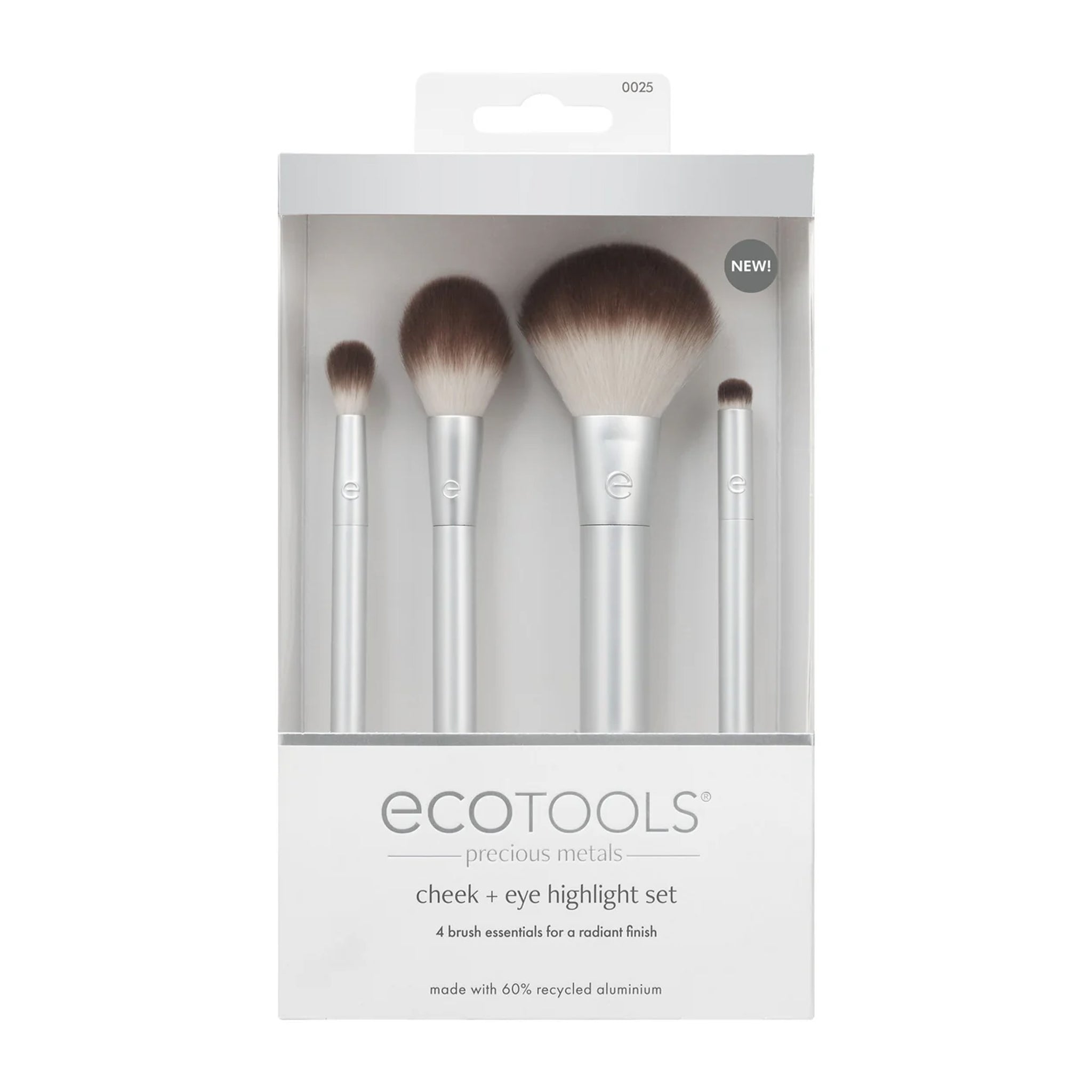 Ecotools Precious Metals Cheek + Eye Highlight Makeup Brush Set - New This is Beauty US