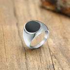 Stainless Steel Square Signet Ring Pi-Mart