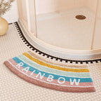 Absorbent Floor Mat Fan-shaped Carpet Shower Room Door Mat Bathroom Non-slip Pi-Mart