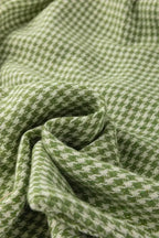 Green Gingham Wide Leg Pockets Loose Overall