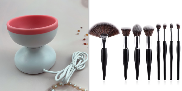 Portable USB Makeup Brush Cleaner Machine Electric Cosmetic Brush Cleaning Washing Tools Automatic Clean Makeup Brushes Pi-Mart