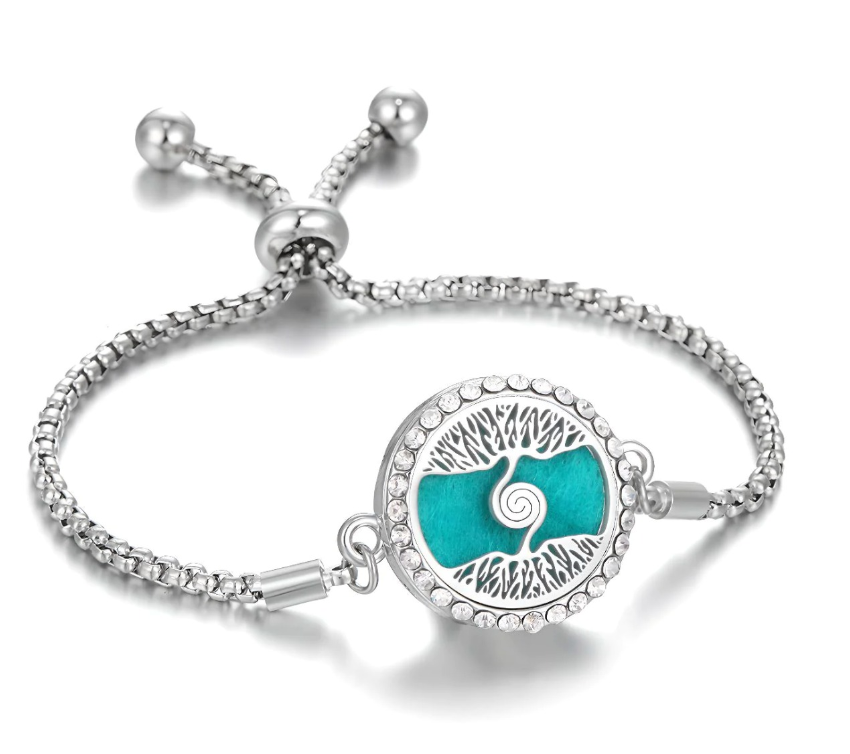 Hollow Stainless Steel Adjustable Aromatherapy Bracelet Jewelry Pi-Mart