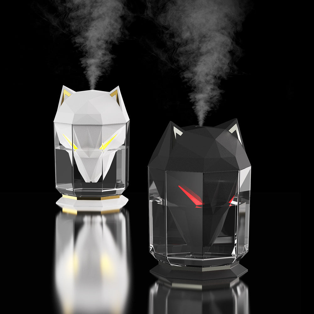 War Wolf Air Humidifier Ultrasonic Air Diffuser Colorful Lights Humidifier Air Nano Spray Home Desktop Supplies Pi-Mart