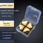 304 Heart-shaped Gold Stainless Steel Ice Cube Pi-Mart