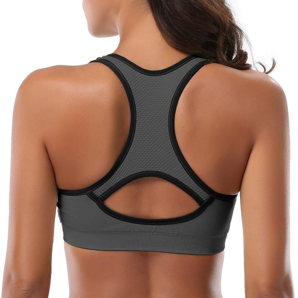 JupiterGear Women’s Stylish Racerback Athletic Sports Bra | Padded - SJB-DIAMOND ELITES
