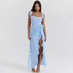 Female Summer Fashionable Stringy Selvedge Stitching Temperament Dress