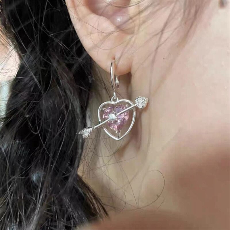Cupid Heart Necklace and Earrings Pi-Mart