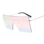Oversized Luxury Graduent Elegnat Woman and Lady Sunglasses In Retro Vintage Modern Style Sunglasses  Rimless Eyewear oculos de sol SUnglasses With UV400Protection - SJB-DIAMOND ELITES
