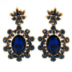 European And American Fashion Cool Vintage Sapphire Stud Earrings Lootquake LLC