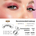 Magnetic False Eyelashes Integrated Storage Box Glue-free Magnet False Eyelashes Natural Makeup Tools With Applicater Pi-Mart