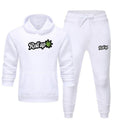 Fashion Letter Print Hooded Sweatshirt Set