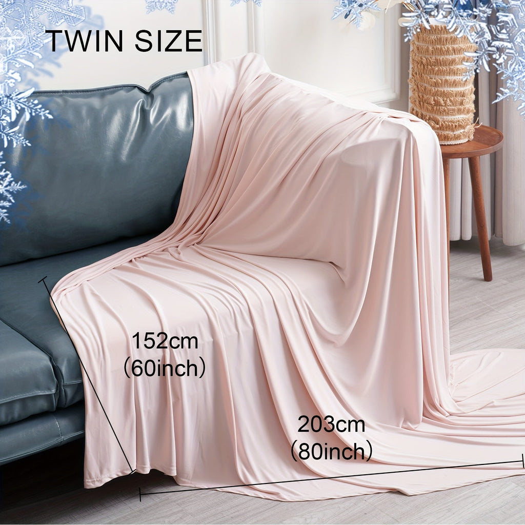 Cooling Blanket For Hot Sleepers - Soft, Breathable, Lightweight, Portable Silky Durable Single Layer Throw With Reversible Design, Ideal For Home Office Travel Car, Summer Use, Machine Washable - 1Pc Lootquake LLC