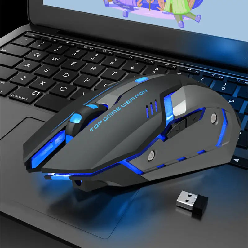 Wireless Charging Silent Gaming Mouse Machinery Lootquake LLC