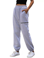 Casual High Waist Cutout Joggers THRIXINE