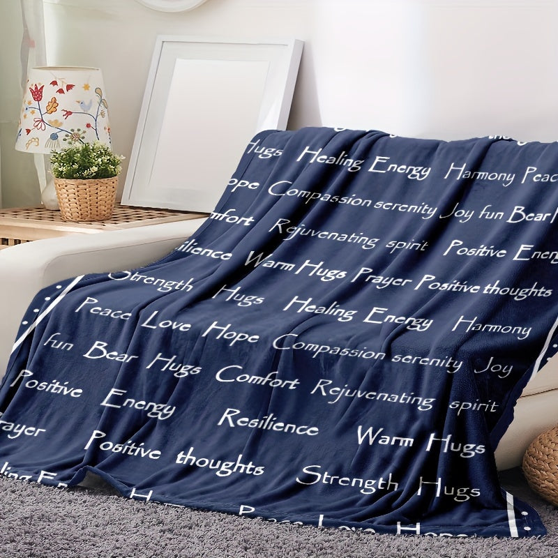 Cozy Blue Encouragement Hug Blanket - Soft Flannel, Inspirational Print For Rehab & Comfort, Perfect For Naps, Camping, And Gifting To Friends & Family Lootquake LLC