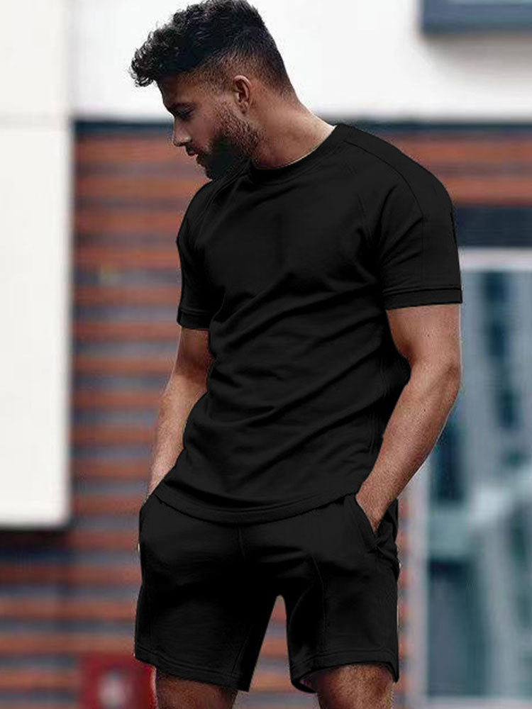 Men's Casual Short Sleeve T-Shirt Sports Suit Lootquake LLC