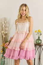 New Swiss Dot Ruffled Tiered Mini Dress For Summer – Feminine, Fluttering, Charming, Playful, Chic & Stylish Stevvex