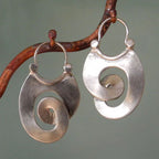 Simple Geometric Gypsy Curved Metal Ear Ring Pi-Mart
