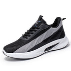 Color-blocked Mesh Sneakers Men Breathable Comfortable Casual Fashion Lace Up Wear-resistant Walking Running Sports Shoes Pi-Mart