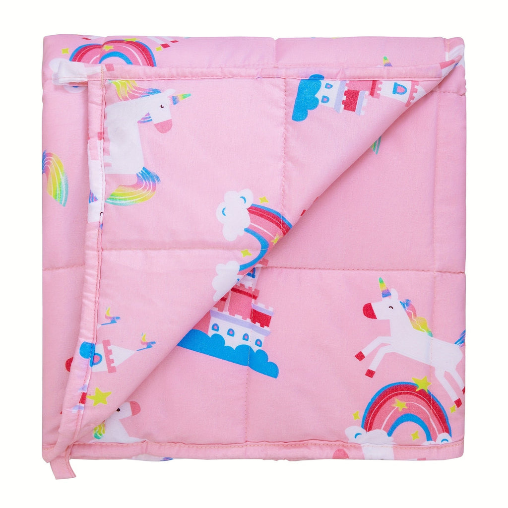 1pc Weighted Blanket Quilt, Cartoon Print Small Weighted Blanket For Relaxation, Travel, Soft & Calming Sleeping, Filled With Glass Beads And Polyester, Adult Sofa Leg Cover Blanket Lootquake LLC