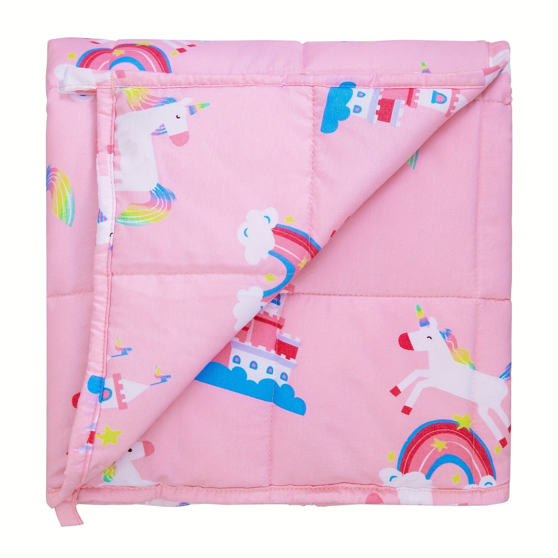 1pc Weighted Blanket Quilt, Cartoon Print Small Weighted Blanket For Relaxation, Travel, Soft & Calming Sleeping, Filled With Glass Beads And Polyester, Adult Sofa Leg Cover Blanket Lootquake LLC
