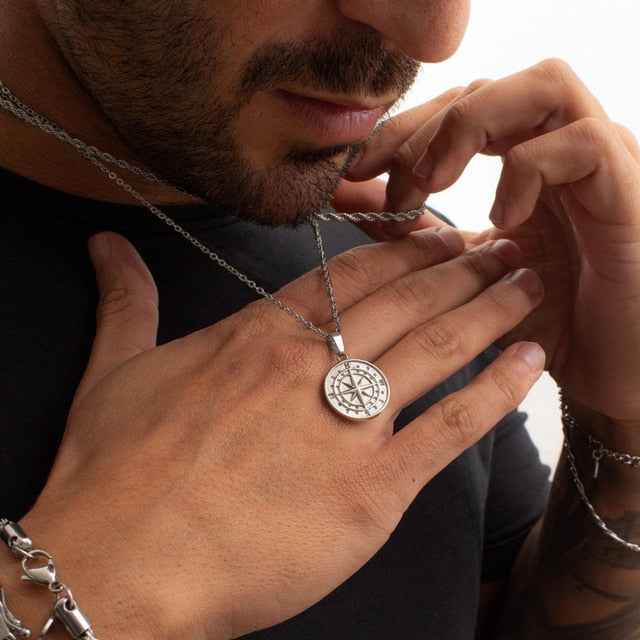 Vnox Layered Necklaces for Men Pi-Mart