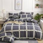 Simple Cotton Sanding Four-piece Set Thickening Small Bed Quilt Cover Pi-Mart