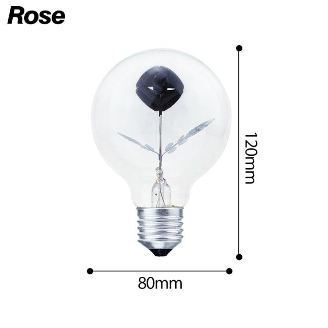 Edison Bulb Indoor Night Light Rose  Flower  Holiday Christmas Wedding Decor Bulbs High Brightness Daylight White Antique LED Filament Bulbs For Home Decor Party Stevvex
