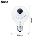 Edison Bulb Indoor Night Light Rose  Flower  Holiday Christmas Wedding Decor Bulbs High Brightness Daylight White Antique LED Filament Bulbs For Home Decor Party Stevvex