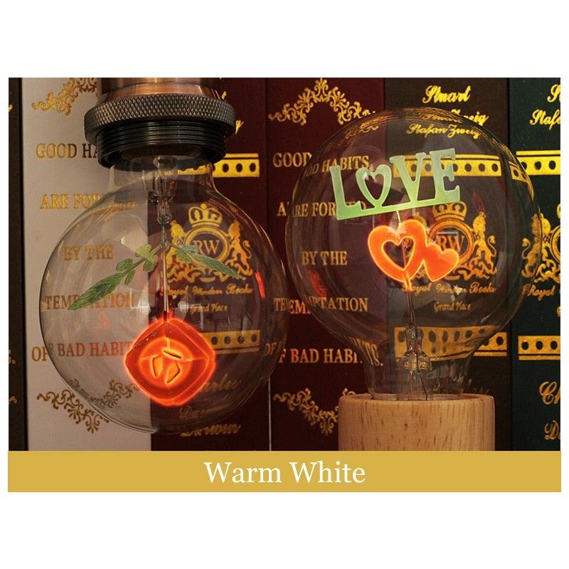 Edison Bulb Indoor Night Light Rose  Flower  Holiday Christmas Wedding Decor Bulbs High Brightness Daylight White Antique LED Filament Bulbs For Home Decor Party Stevvex