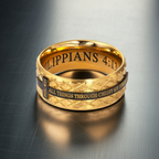 Gold Diamond Back Cross Ring KingdomWear