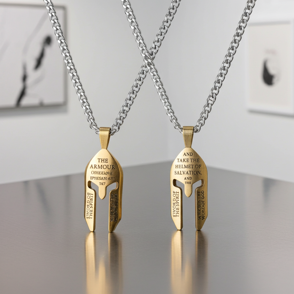 Gold Helmet Necklace KingdomWear
