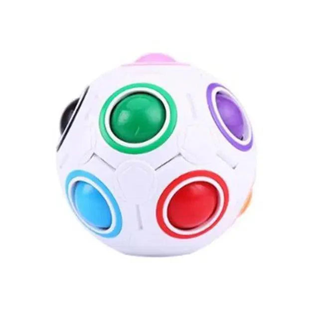 Educational Small Antistress Cube Rainbow Ball Puzzles Magic Stress Reliever Football Learning Fun Toys For Children And Adult Stevvex
