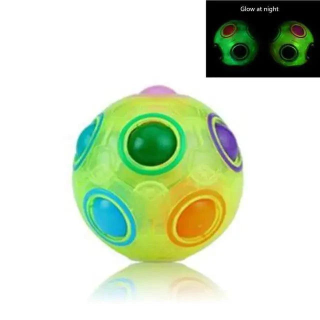 Educational Small Antistress Cube Rainbow Ball Puzzles Magic Stress Reliever Football Learning Fun Toys For Children And Adult Stevvex