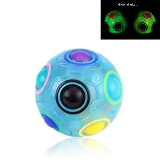 Educational Small Antistress Cube Rainbow Ball Puzzles Magic Stress Reliever Football Learning Fun Toys For Children And Adult Stevvex