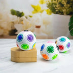 Educational Small Antistress Cube Rainbow Ball Puzzles Magic Stress Reliever Football Learning Fun Toys For Children And Adult Stevvex