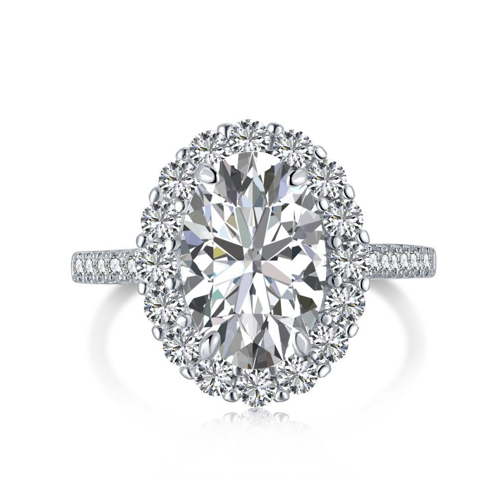 Sterling Silver Luxury Elegant Retro Elegant Zircon Ring Pi-Mart
