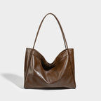 Women's soft leather tote bag, large capacity tote bag, hand bag shoulder, armpit bag class commute - SJB-DIAMOND ELITES