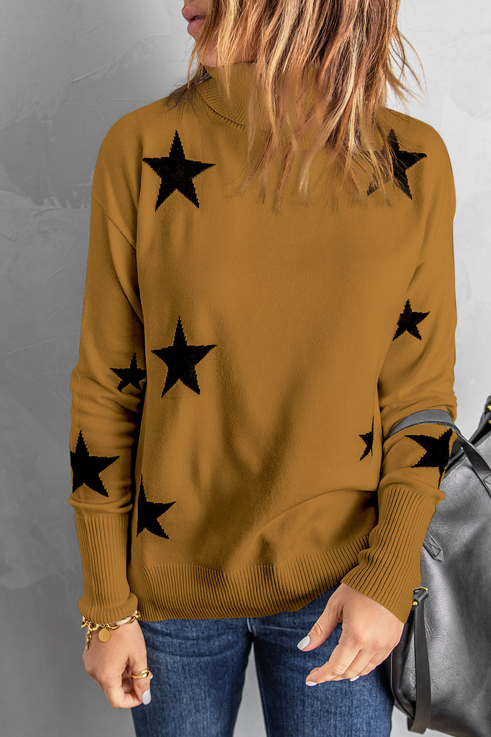 Star Print Sweater Pi-Mart