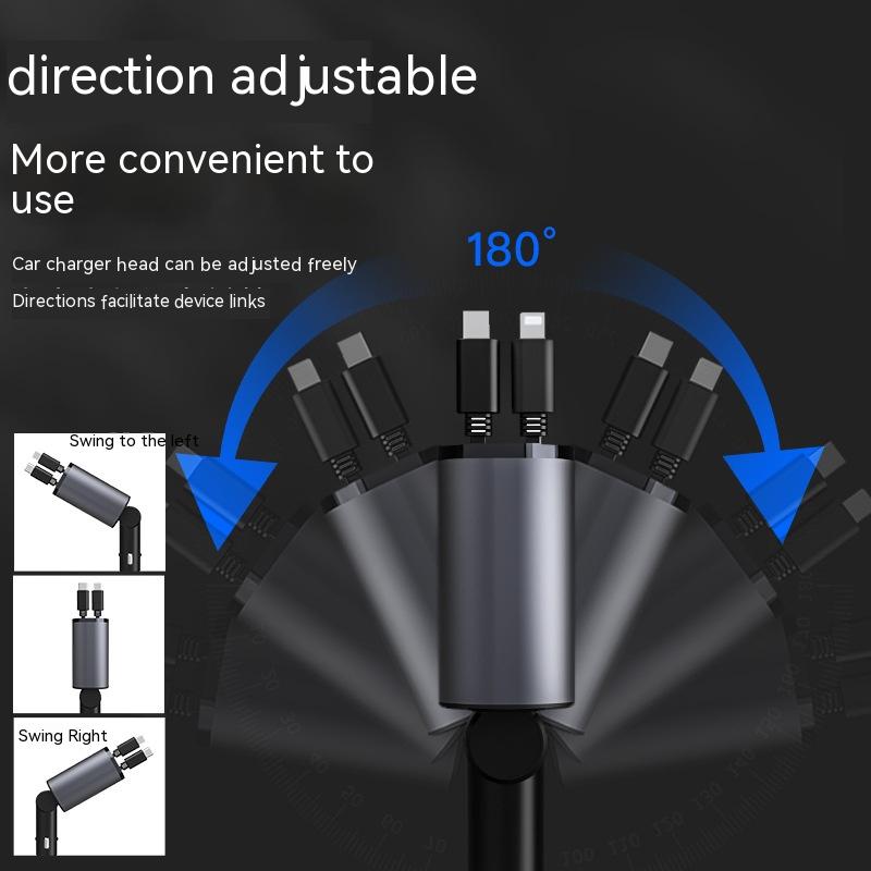 Metal Car Charger 100W Super Fast Charging Car Cigarette Lighter USB And TYPE-C Adapter Pi-Mart
