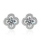Four Leaf Clover Moissanite Stud Earrings Pi-Mart