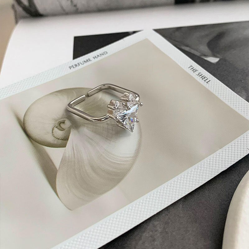 Silver Color Heart Ring - SJB-DIAMOND ELITES