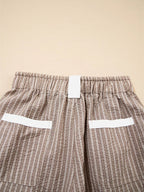 StripeFlex Cargo Joggers: Comfy, Pocketed, Easy-Care THRIXINE
