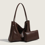 Elegant Ladies Tote Bag – Retro Minimalist & Versatile Commuter Shoulder Bag for Autumn and Winter