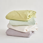 Solid Color Single Double Bed Cover Three-piece Set Of 100 Tencel Cotton Thin Summer Quilt Pi-Mart