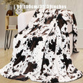 1pc Soft and Warm Cow Print Blanket - Lightweight Plush Flannel Fleece Throw for Sofa, Couch, Bed - Home Decorative Gift for All Seasons